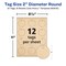 Avery Kraft Brown Round Tags with Sure Feed Technology, 2" Diameter, Laser/Inkjet, 96 Printable Tags with Strings Included, Also Great for Gift Tags and Favor Tags (80515)